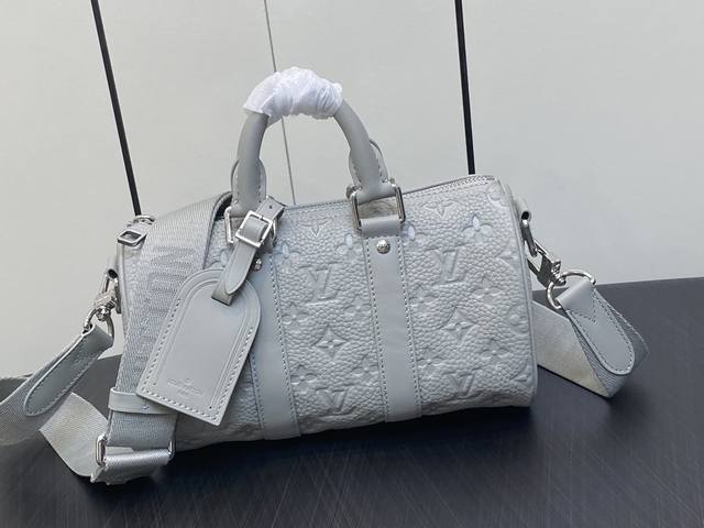 Top-Tier Authentic M23163 Gray Full-Leather Pillow Bag Speedy Series Seasonal Ne