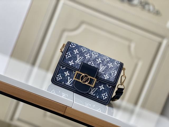 Top-Tier Original M59716 Blue Denim Dauphine Mini Handbag This Dauphine Mini Han