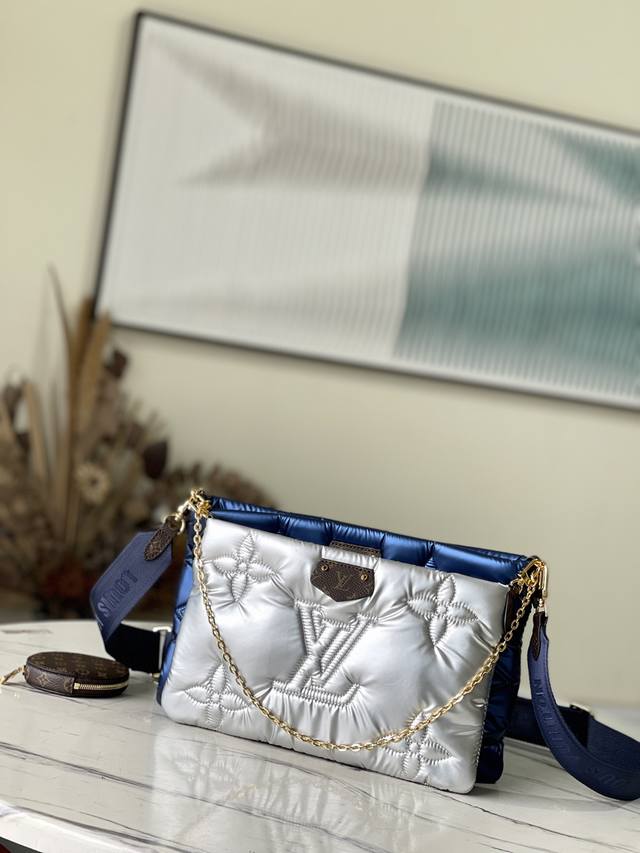 Top-Tier Original Factory M21057 Silver Blue Maxi Multi Pochette Accessoires Han