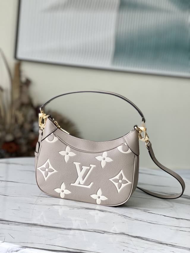 Top-Tier Original Factory M46112 Gray Screen-Printed Bagatelle Handbag, Launched