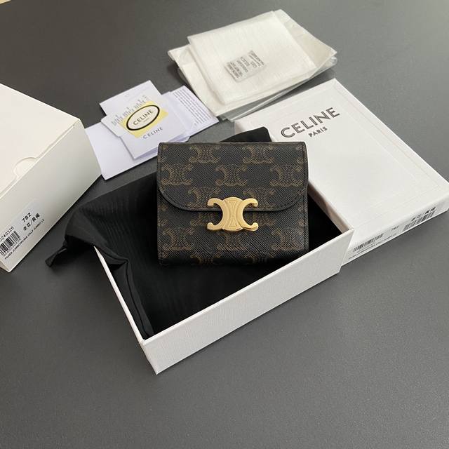 Premium-Grade Pure Steel Hardware Genuine Leather Triomphe Logo Printed Short Wa
