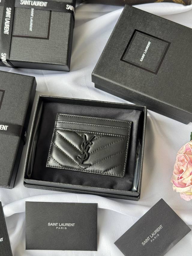Ysl Classic Card Holder In Lambskin. Monogram Saint Laurent Card Holder,Decorate