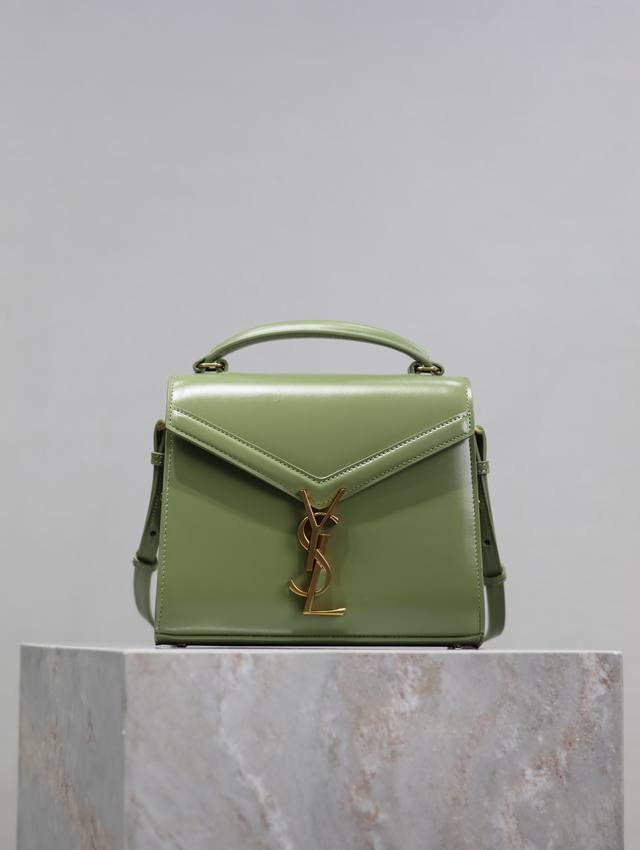 Avocado Gold Buckle Toothpick Pattern Cassandra Mini Handbag!The Unique Design O