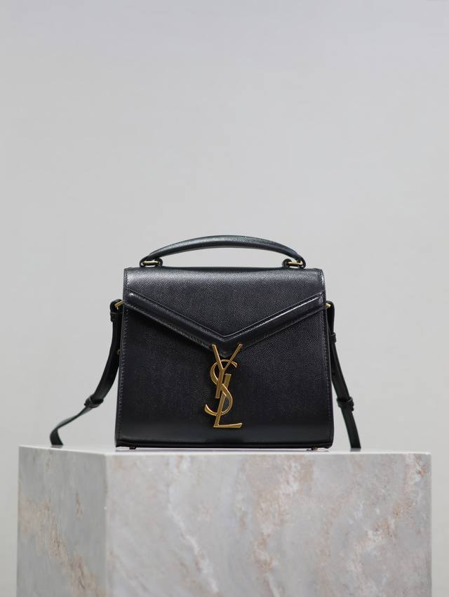 Black Gold Buckle Caviar Cassandra Mini Handbag!The Standout Feature Of This Ser