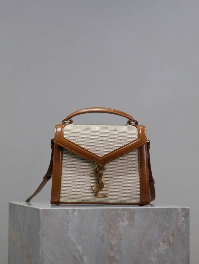 Earth Gold Buckle Cotton And Linen Cassandra Briefcase, The Combination Of Diffe