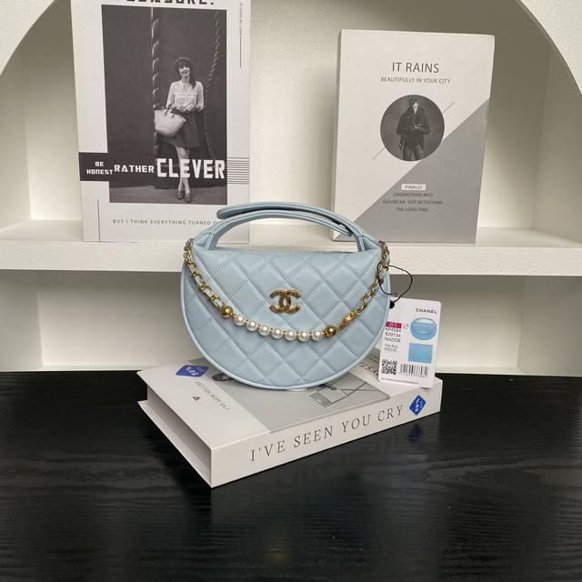 Chane125S Hula Hoop Pearl Edition A P5960 Crescent Bag Super Charming Mini Bag E