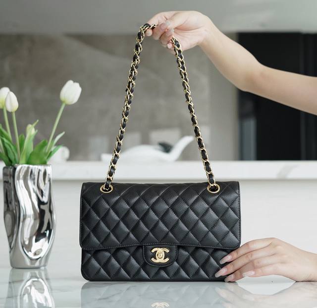 Original Factory-Made Lychee Texture, Medium Size, Black French Original Factory