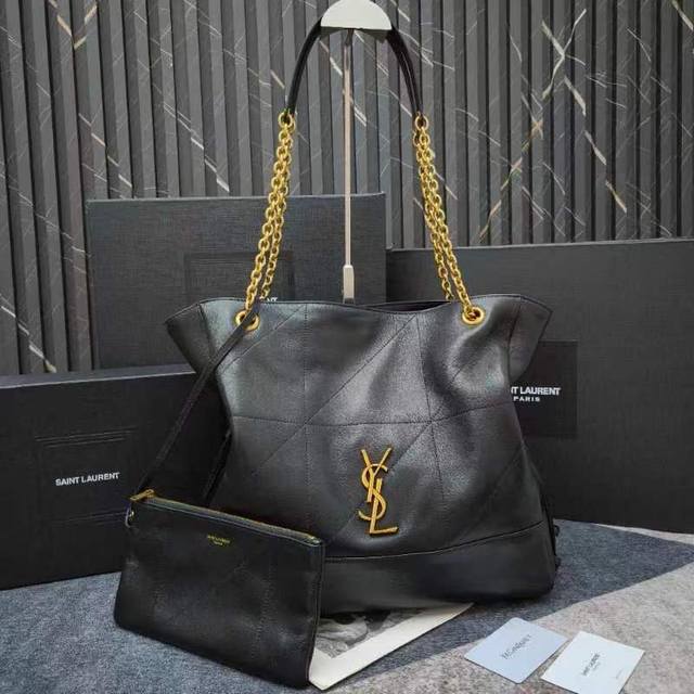 Style No. 8828-Black Jamie 4.3 Large Pochon_Fortune Bag Bucket Bag Italian Impor