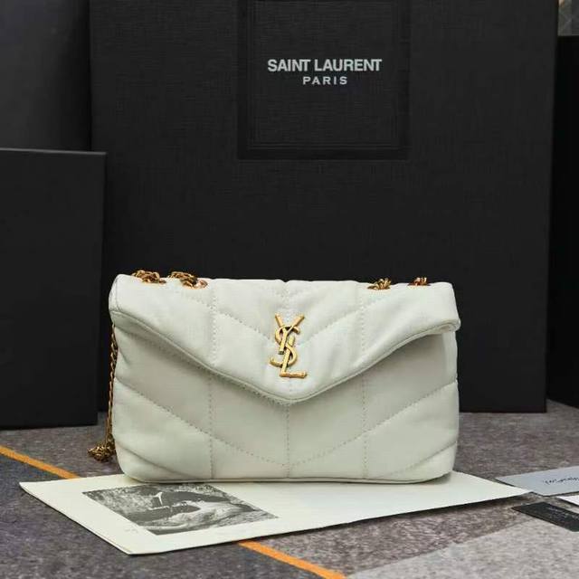 Small 8821 - Upgraded Top-Grain Lambskin Version Loulou Puffer Quilted Lambskin