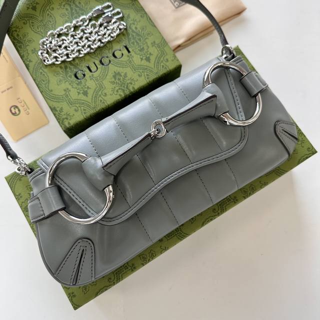New Gucci Horsebit Chain Series Medium Shoulder Bag In 8 Colors - Authentic Vers