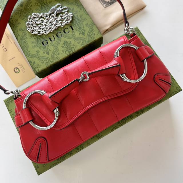 New Gucci Horsebit Chain Series Medium Shoulder Bag In Eight Colors - Authentic