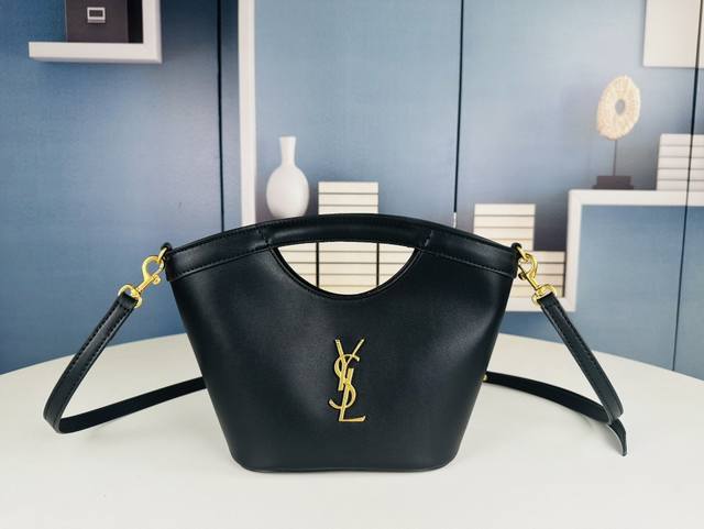 New Design With Box Saint Laurent Tote Fan-Shaped Basket Bag Fan-Shaped Design W
