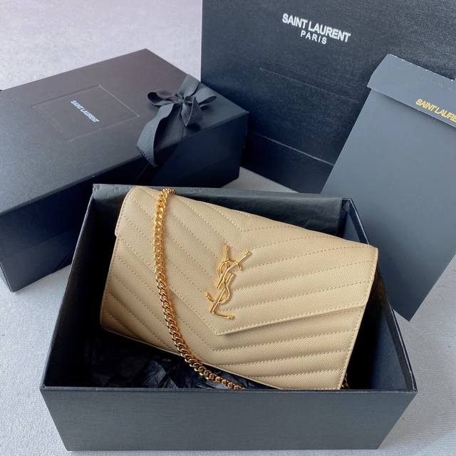 Authentic Original Leather No Packaging #Apricot Gold Buckle Monogram Caviar Tex