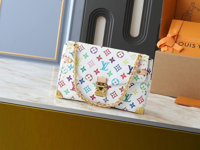 Upgraded Original M14526 Trunkie Handbag Combines Monogram Canvas With Metal Stu