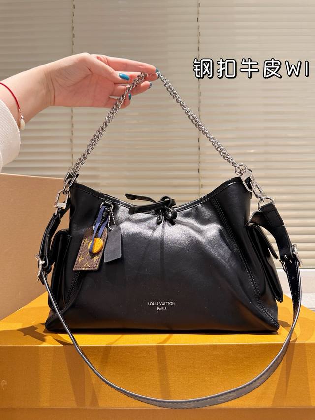 Small Size Steel Buckle Leather Carryall Dark Medium Handbag This Carrvall Dark