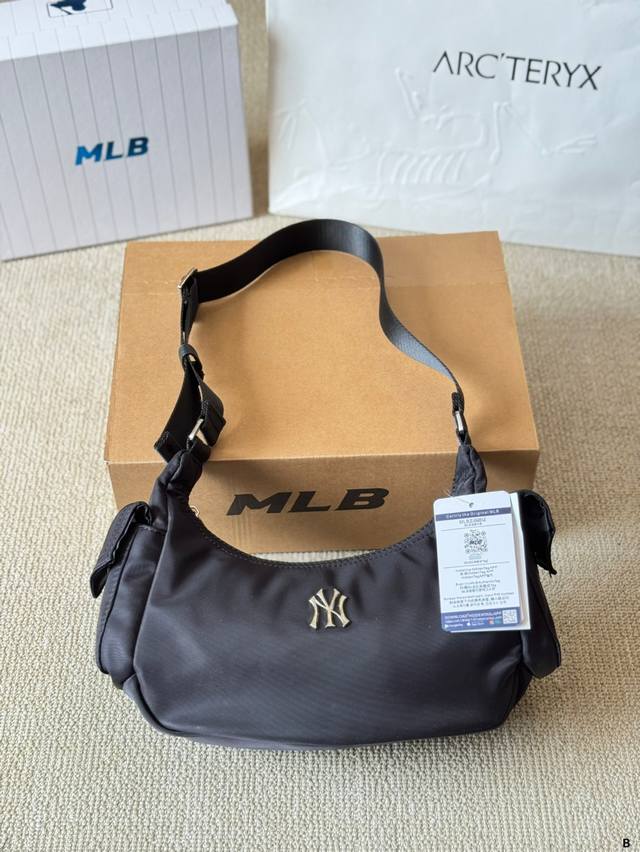 Original Fabric Mlb Motorcycle Bag Unisex Underarm Bag Couple's Edition Celebrit