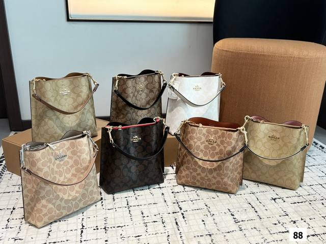 Gift Box Packaging Coach Town Buckle Bucket Bag Coach Coach Store Quality New Ch