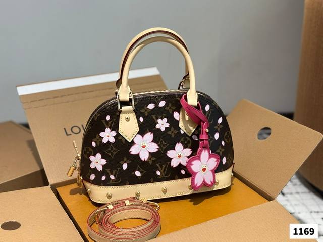 With Airplane Box And Foldable Case Lv Cherry Blossom Shell Bag New Design, This