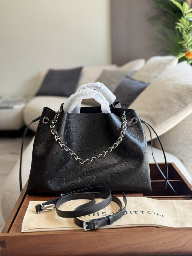 Lv Capsule Series Monogram Upgraded Original Leather Version Bella Tote Handbag