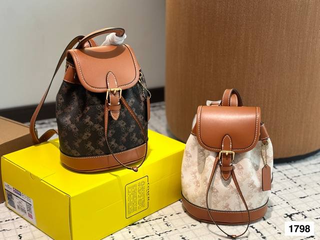 With Gift Box. Coach New Arrival Backpack Minimalist Design With Smooth Leather