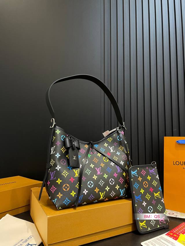 Foldable Gift Box Lv Carry All July New Arrival Black And Colorful Women's Bag C