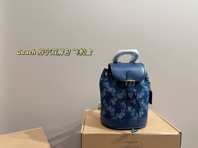 Airplane Box Size 119 Coach Denim Backpack