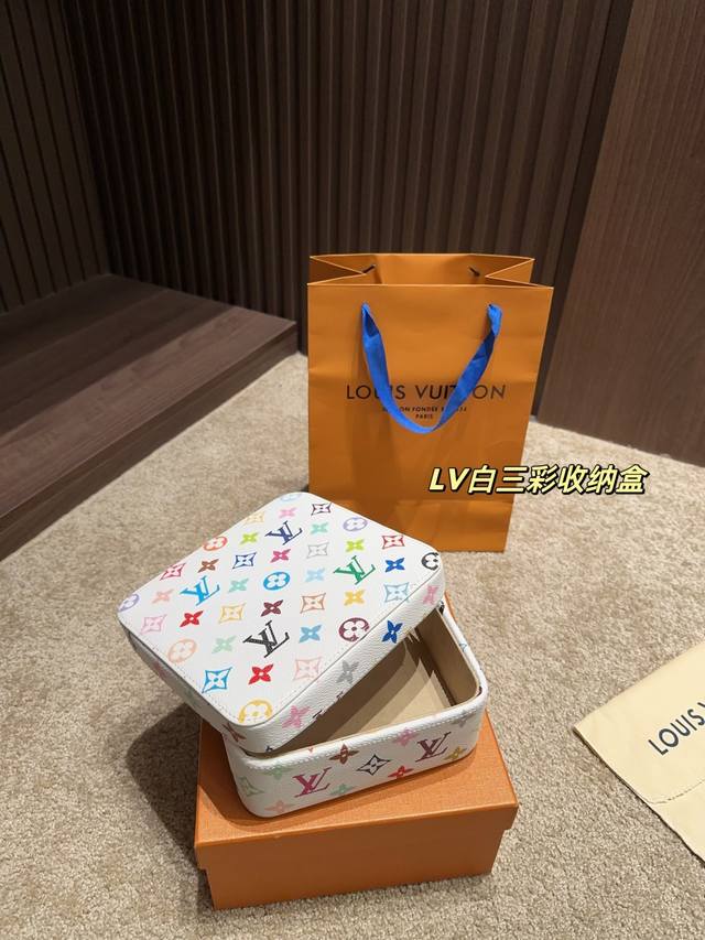 Box Dimensions: 17.7 Lv Square Gift Box With White Lettering And Colorful Painti