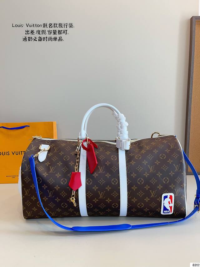 Lv Louis Vuitton Collaboration Keepall Crossbody Travel Bag