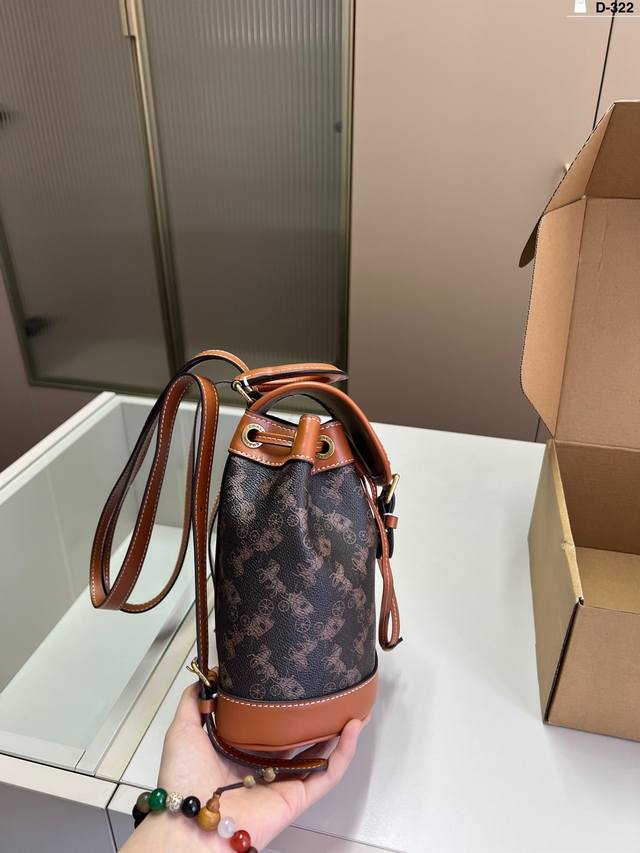Coach Drawstring Bucket Bag Dempsey Jacquard Bucket Bag D-322 Dimensions: 16