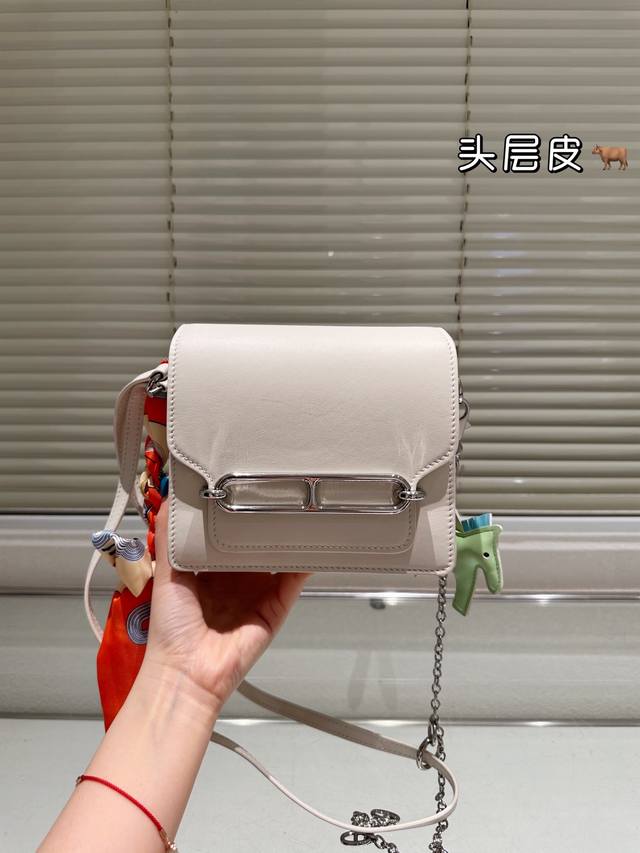 Top-Grain Leather Hermes Roulis Slim Pig Nose Bag Top-Tier Craftsmanship And Lea