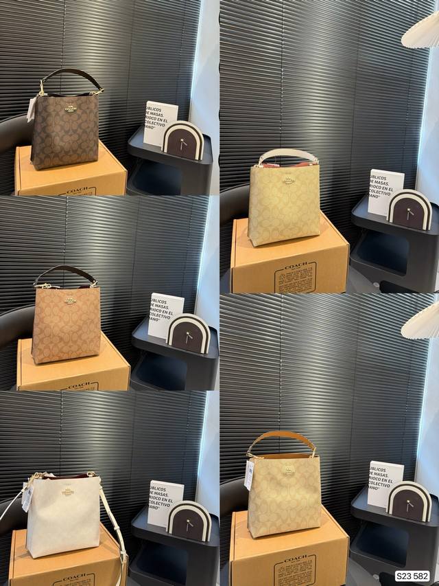 Comes With A Folding Box Coach Bucket Bag Retro Series - Versatile Accessory Mad