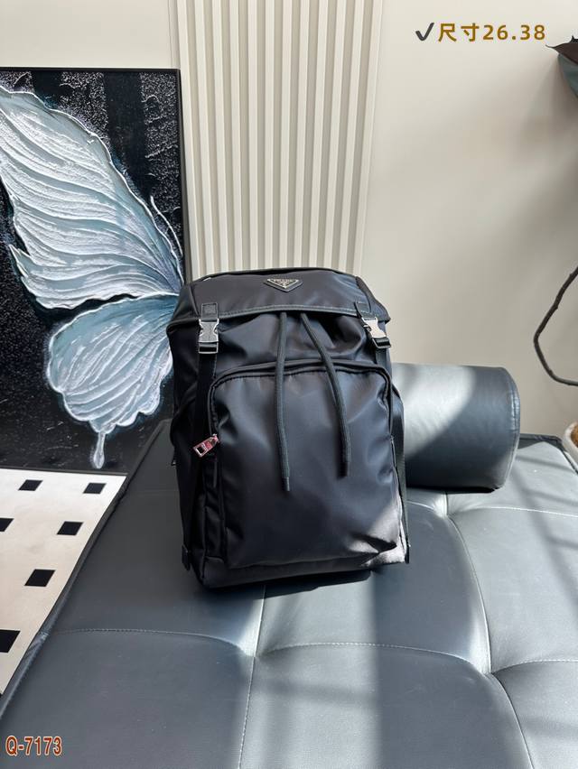 Prada Nylon Backpack Meets Daily Needs, Hands-Free Versatile Style, Spacious Yet