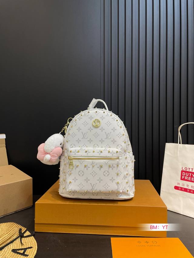 Includes Keychain Lv Backpack Simple And Versatile, High-Fashion Design Perfect