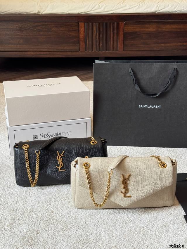 Elephant Pattern Ysl Calypso Lambskin Chain Bag High-End, Relaxed, And Effortles