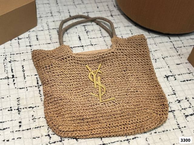 Ysl Saint Laurent Raffia Woven Shopping Bag This Summer Bag Is Absolutely Adorab