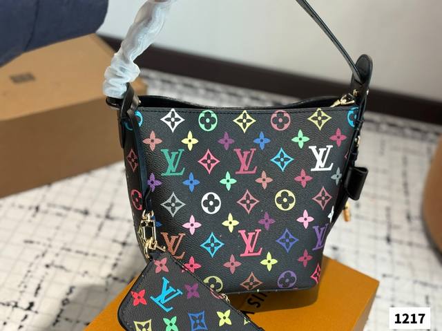 Lv All Inbb Handbag Features Monogram Calf Leather Paired With Shiny Metal Hardw