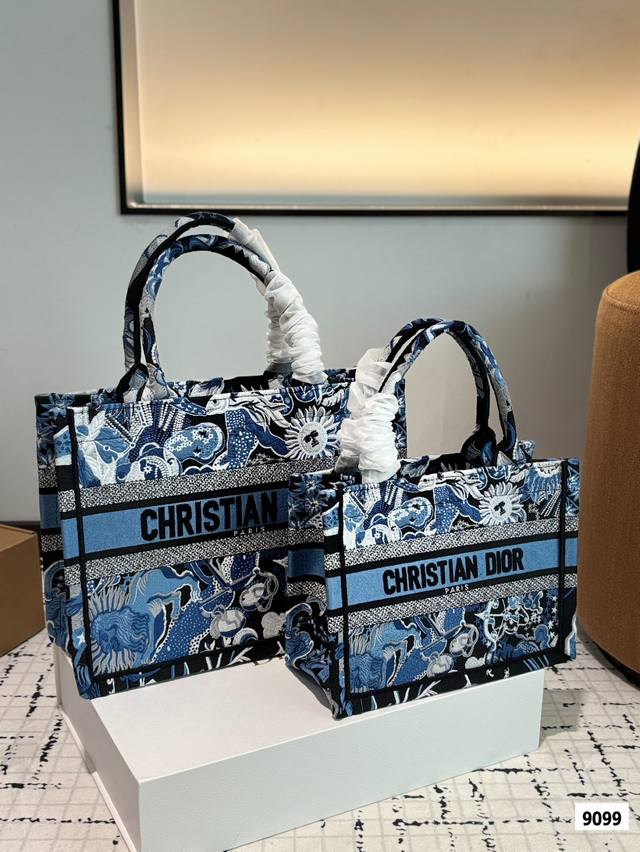Dior Tote Limited Edition Embroidered Tote Bag. Runway-Inspired Design, Stunning