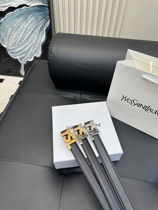 Upgraded Version Ysl Saint Laurent! High-Quality Version Belt Hey, Original Genu