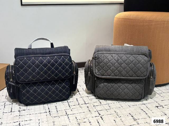 Chanel Denim Motorcycle Backpack Chanel Is Simply Too Cool! Suitable For Both Me