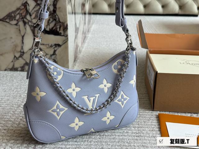 With Box, Gray-Purple Size: 29*16 Cm L-Style Vintage Horn-Shaped Bag Vintage Cla