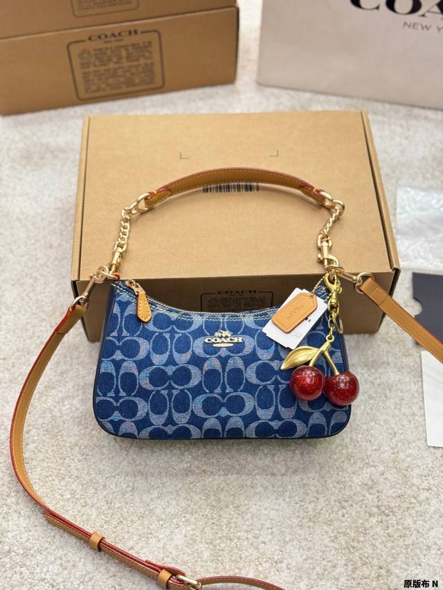 Original Fabric Coach Swinger23 Denim Underarm Bag New Store Packaging With Plan