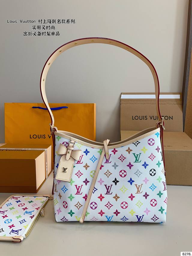 With Gift Box. Lvcarryall White Three-Color.. New Shopping Bag Instantly Transfo