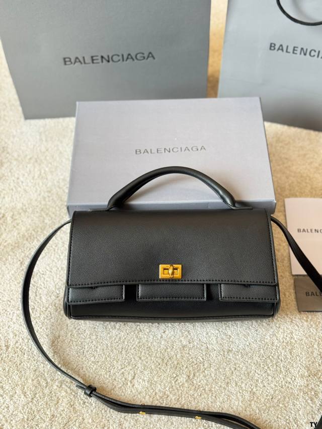Leather Version Balenciaga Paris Belair Handbag Made From Genuine Leather, It Ha