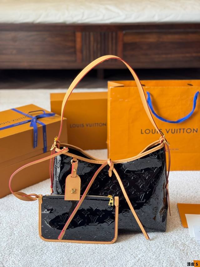 Lacquered Leather Louis Vuitton Lv Carryall New Commuter Bag