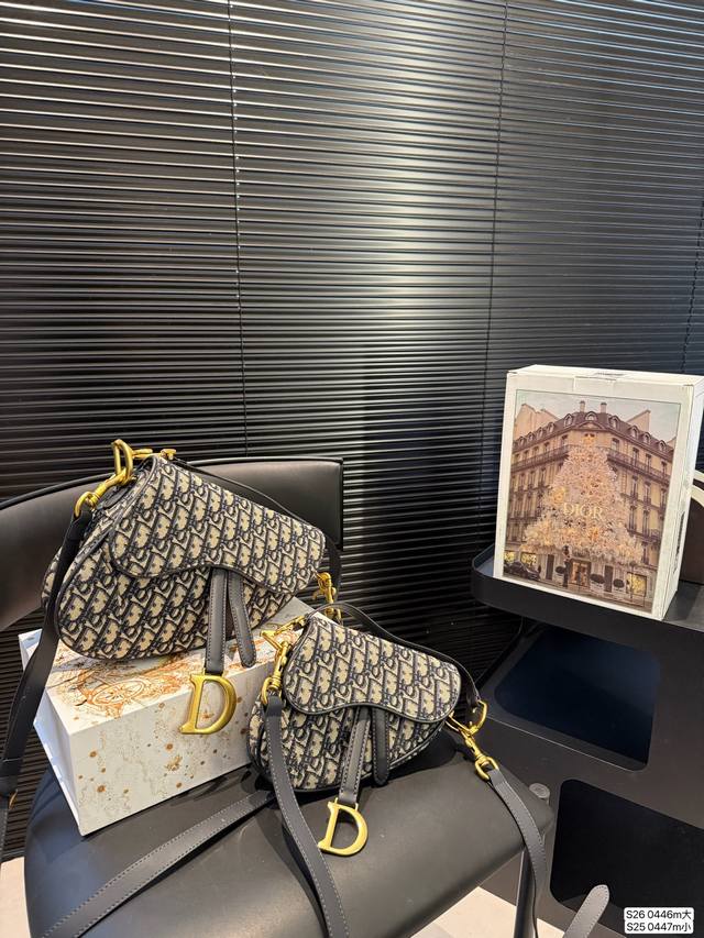 Large And Small Sizes Comes With A Plane-Shaped Folding Box Dior Saddle Bag Stun