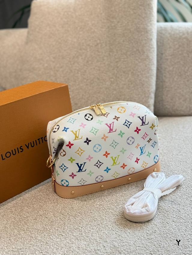 Pochette Cosmetique Large Makeup Bag] M13743 White Village.Shanglong This Pochet
