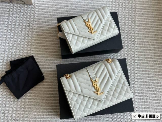 Cowhide With Box Size: 24*17 Cm Medium 21*13 Cm Small Saint Laurent Ysl Caviar E