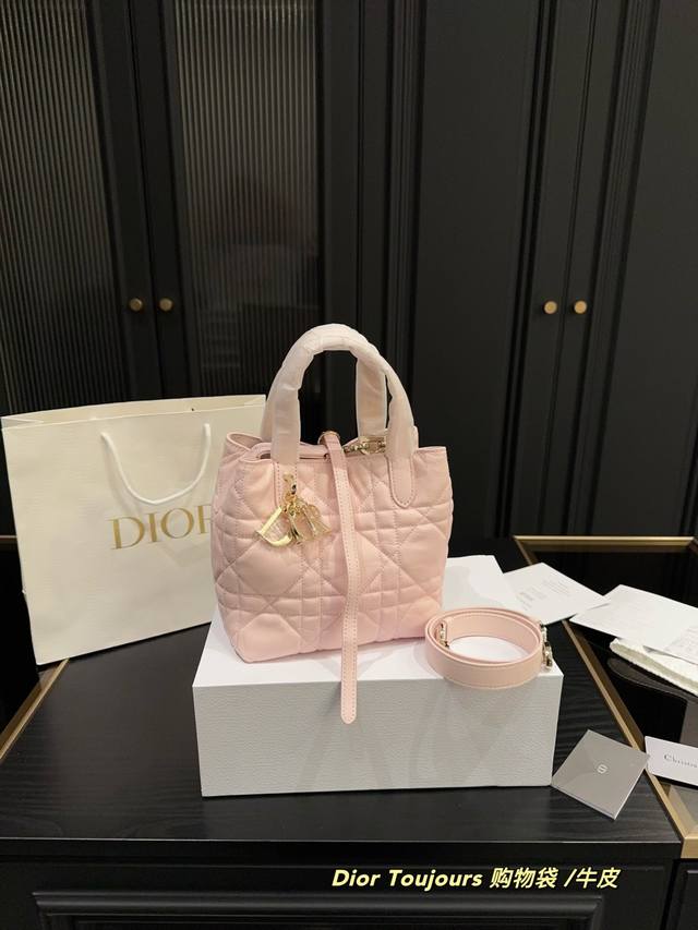 Cowhide Foldable Box Size 21.19 Dior Toujours Shopping Bag Vertical Design With
