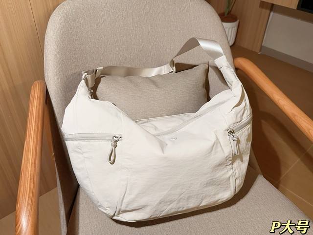 Large No Box Lululemon Curved Crossbody Bag Unisex Horn-Shaped Shoulder Bag Dime