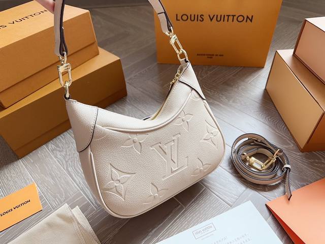 With Box Size: 23X12Cm L-Series Bagatelle Leather Underarm Bag The Underarm Desi